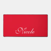 Benutzerdefinierter Rot- und Weißname Schreibtischunterlage (Vorderseite)