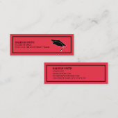 Benutzerdefinierter roter Abschluss Name einfügen Telefonnummerkarte (Vorne/Hinten)