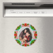 Benutzerdefinierter Roter Grüner Weihnachtsstern F Magnet (In Situ (Geschirrspüler))