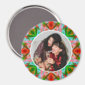 Benutzerdefinierter Roter Grüner Weihnachtsstern F Magnet (Vorderseite/Rückseite)