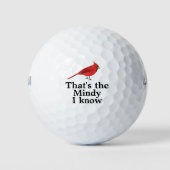 Benutzerdefinierter roter Kardinal-Vogeltext Golfball (Vorderseite)
