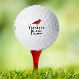 Benutzerdefinierter roter Kardinal-Vogeltext Golfball
