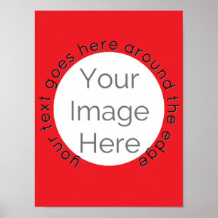 Benutzerdefinierter roter Kreis Fotoplakat – Bild  Poster