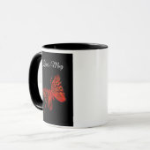 Benutzerdefinierter roter Schmetterling Tasse (Vorderseite Links)