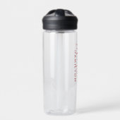 Benutzerdefinierter roter Skriptname Trinkflasche (Vorderseite)