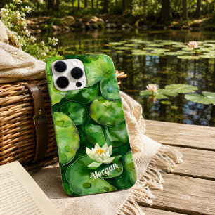 Benutzerdefinierter ruhiger Wasserfarben-Teich L Case-Mate iPhone Hülle