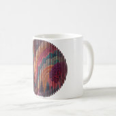 Benutzerdefinierter runder gestreifter Kunstbecher Kaffeetasse (VorderseiteRechts)