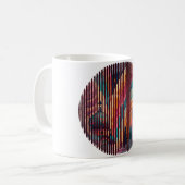 Benutzerdefinierter runder gestreifter Kunstbecher Kaffeetasse (Vorderseite Links)