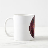 Benutzerdefinierter runder gestreifter Kunstbecher Kaffeetasse (Links)