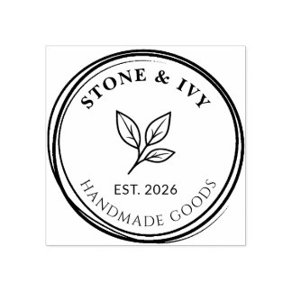 Benutzerdefinierter runder Logo-Stempel aus Gummi Gummistempel