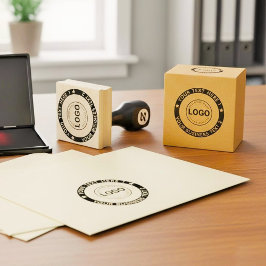 Benutzerdefinierter runder Rahmen handgefertigtes Gummistempel