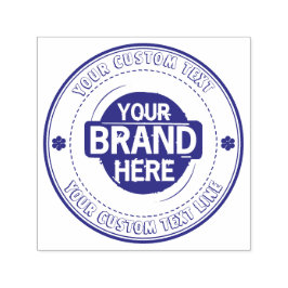 Benutzerdefinierter runder Text mit Logo Permastempel