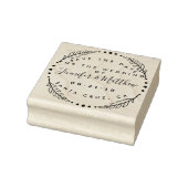 Benutzerdefinierter rustikaler Kranz und Skript Sa Gummistempel (Stempel)