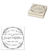 Benutzerdefinierter rustikaler Kranz und Skript Sa Gummistempel (Stempel)