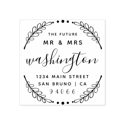 Benutzerdefinierter Rustikalkreath | The Future Mr Gummistempel (Prägung)