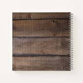 Benutzerdefinierter rustischer Mit Monogramm Holzm Notizblock (Rückseite)