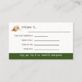 Benutzerdefinierter RV-Camp-Host| Camping Business Visitenkarte (Rückseite)