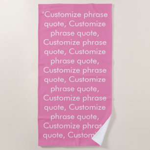 Benutzerdefinierter Satz rosa weiße minimalistisch Strandtuch