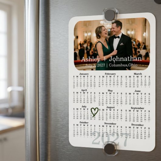 Benutzerdefinierter Save-the-Date-Foto-Magnet 2027 Magnet