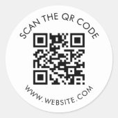 Benutzerdefinierter Scan-Code Social Media Runder Aufkleber (Vorderseite)