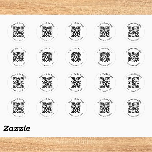 Benutzerdefinierter Scan-Code Social Media Runder Aufkleber