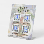 Benutzerdefinierter Scan für Business QR-Code Foto Sockelschild (Vorderseite)