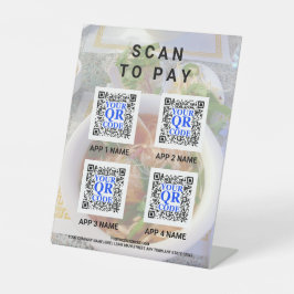 Benutzerdefinierter Scan für Business QR-Code Foto Sockelschild