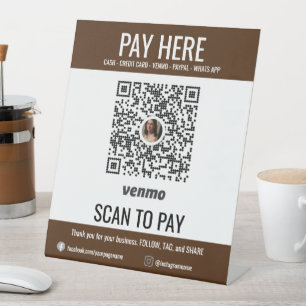 Benutzerdefinierter Scan zur Bezahlung von QR-Code Sockelschild
