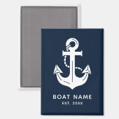 Benutzerdefinierter Schiffsname Anker für Boote Magnet (Vorderseite/Rückseite)