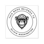 Benutzerdefinierter Schimpanse Dieses Buch gehört  Permastempel (Design)