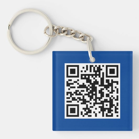 Benutzerdefinierter Schlüsselanhänger für Blue QR  (Vorderseite)