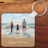 Benutzerdefinierter Schlüsselanhänger für Foto mit (Rückseite)