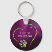 Benutzerdefinierter Schlüsselanhänger für Hunde (Rückseite)