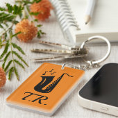 Benutzerdefinierter Schlüsselanhänger für Saxophon (Vorderseite rechts)