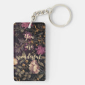 Benutzerdefinierter Schlüsselanhänger mit Blume (Rückseite)