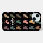 Benutzerdefinierter Schnauzer Retro Name Anfangsbu Case-Mate iPhone Hülle (Rückseite (Horizontal))