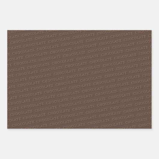 Benutzerdefinierter Schokoladentext Geschenkpapier Set (Vorderseite)