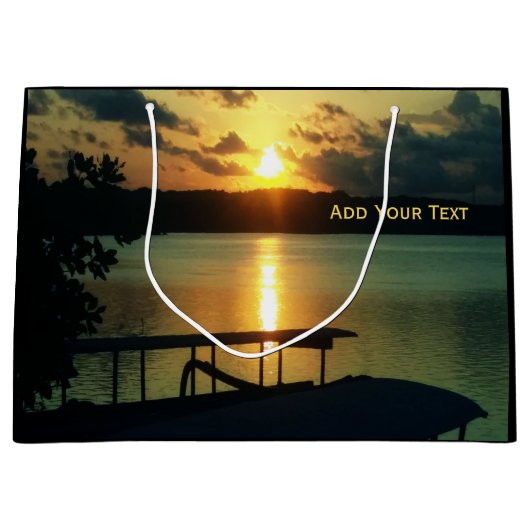 Benutzerdefinierter schöner Sonnenuntergang im Bal Große Geschenktüte (Vorderseite)