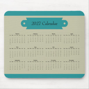 Benutzerdefinierter Schreibtischkalender 2027 für Mousepad