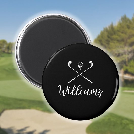 Benutzerdefinierter Schriftname Golfschläger Magnet