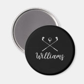 Benutzerdefinierter Schriftname Golfschläger Magnet (Vorderseite/Rückseite)