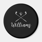 Benutzerdefinierter Schriftname Golfschläger Magnet (Vorne)