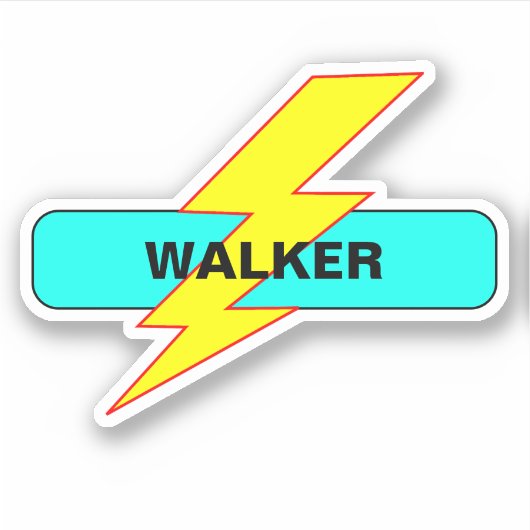 Benutzerdefinierter Schulname - Motivierend Blitze Aufkleber (Vorderseite)