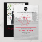 Benutzerdefinierter Schwarz-Gold-Abschluss mit Bac Einladung (Vorne/Hinten)