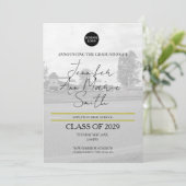 Benutzerdefinierter Schwarz-Gold-Abschluss mit Bac Einladung (Stehend Vorderseite)