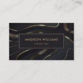 Benutzerdefinierter Schwarz-Gold-Glitzer Beruflich Visitenkarte (Vorderseite)