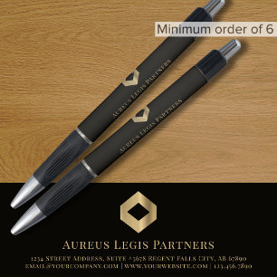 Benutzerdefinierter Schwarz-Gold-Pen mit Logo Kugelschreiber
