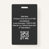 Benutzerdefinierter Schwarz/Orange-Medienpass | Ab Ausweis (Rückseite)