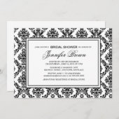 Benutzerdefinierter schwarz-weißer Brautparty Einladung (Vorne/Hinten)