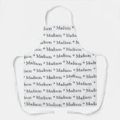 Benutzerdefinierter Schwarz-weißer Name, Text, mod Schürze (Vorderseite)